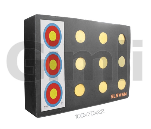 Eleven Target Foam Plus 70 x 100 x 20cm + 12x 9.5cm